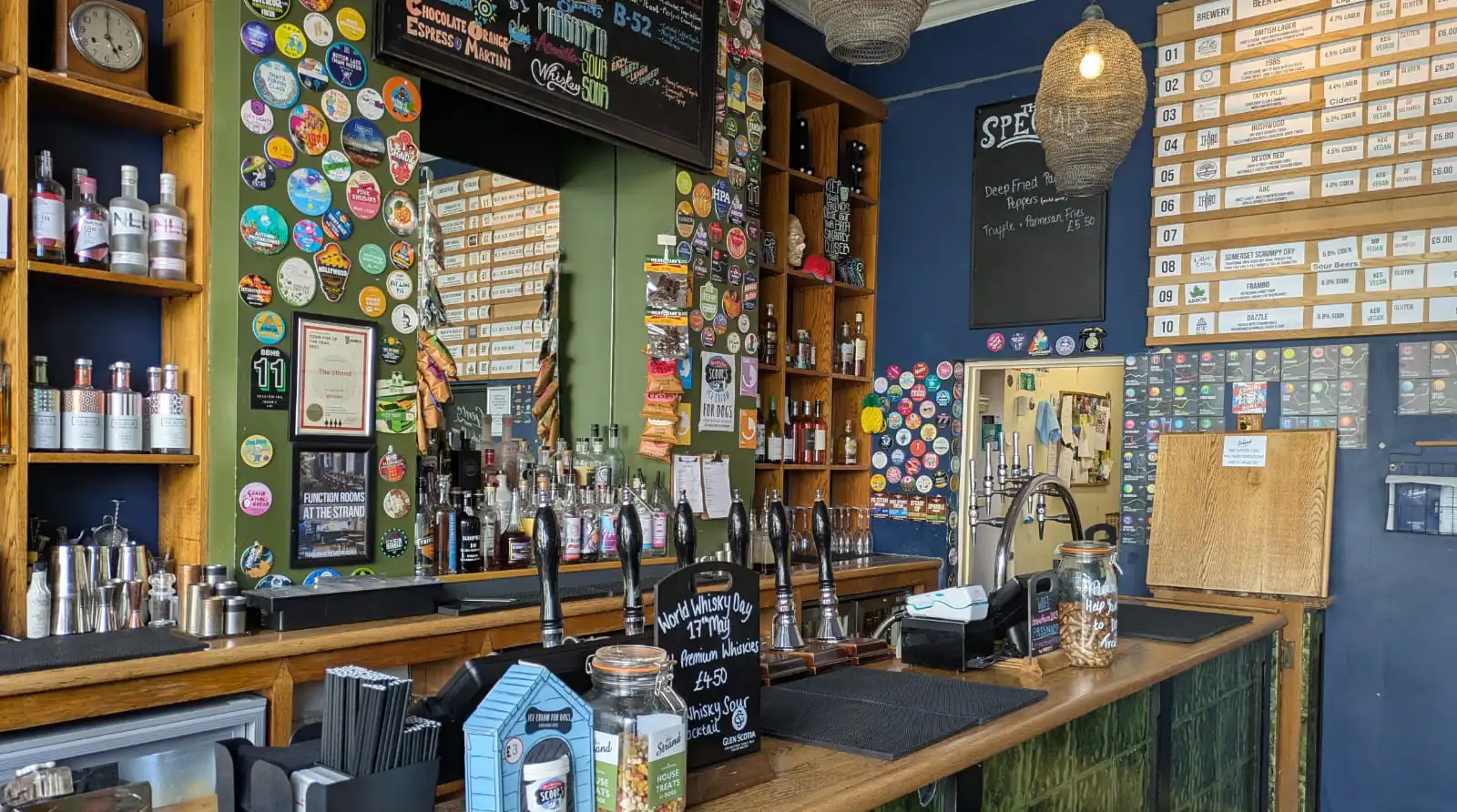 The bar at The Strand in Cheltenham